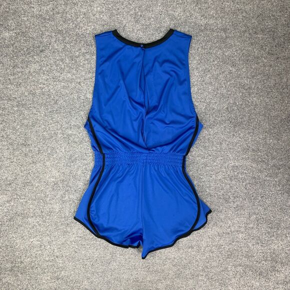 Nike Romper Womens S Small Cobalt Open Back Smocked Waist Sleeveless Stretch - Picture 8 of 13